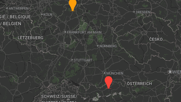 Map of company locations