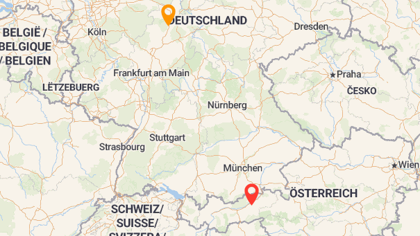 Map of company locations