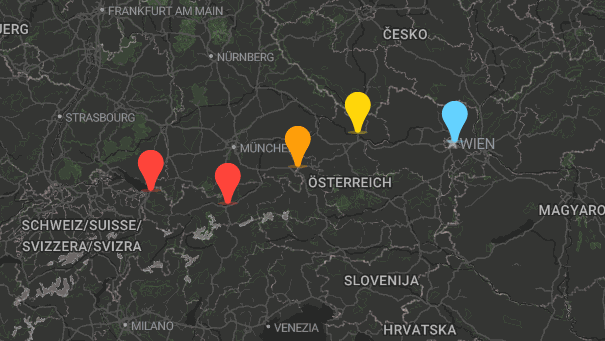 Map of company locations