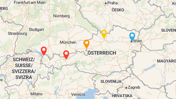 Map of company locations