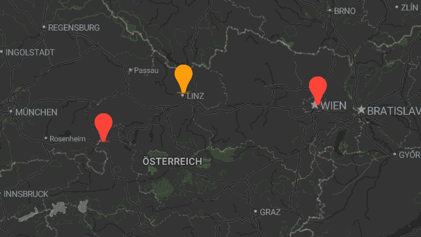 Map of company locations