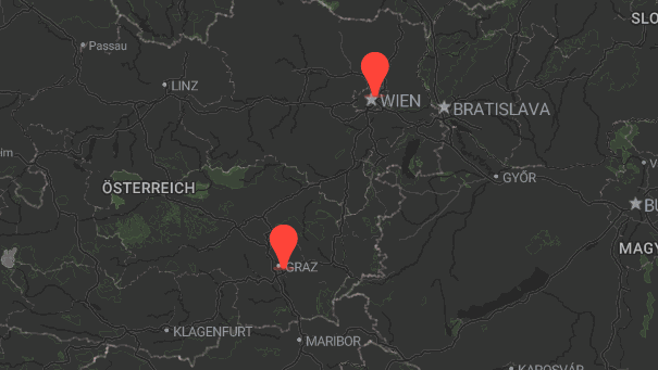 Map of company locations