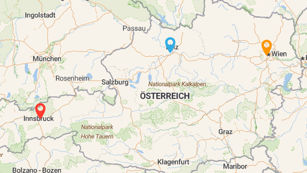 Map of company locations