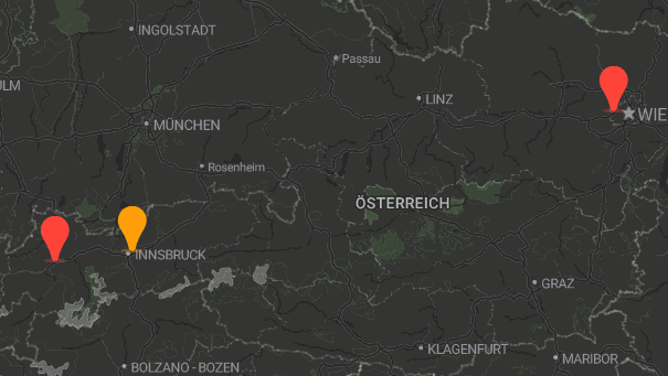 Map of company locations