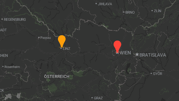 Map of company locations