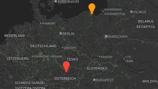 Map of company locations