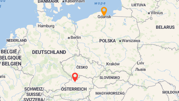 Map of company locations