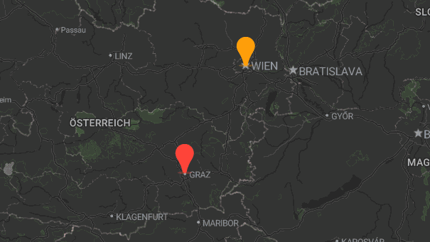 Map of company locations