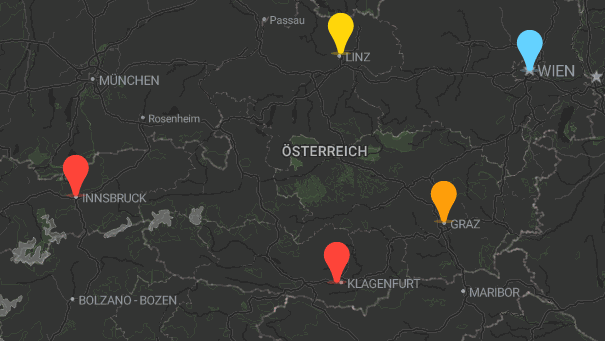 Map of company locations