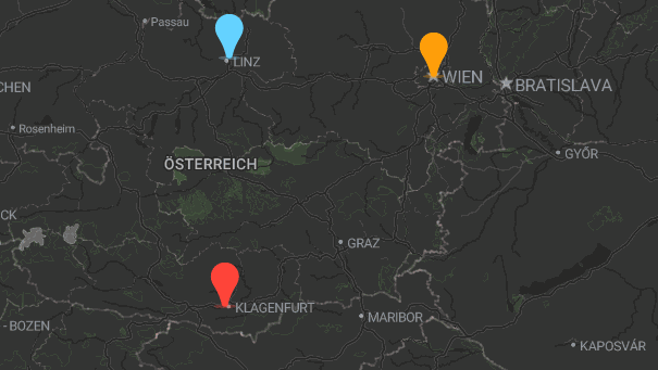 Map of company locations