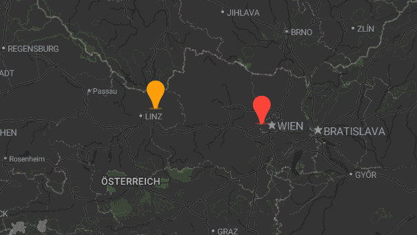 Map of company locations