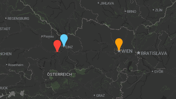 Map of company locations