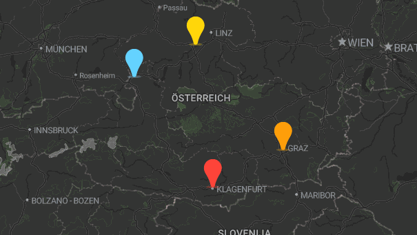 Map of company locations