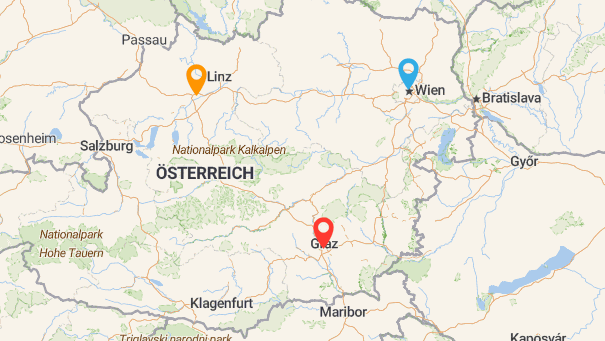 Map of company locations