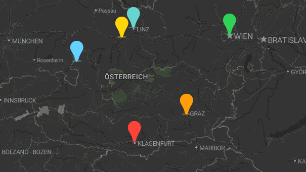 Map of company locations