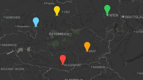 Map of company locations