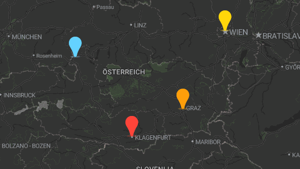 Map of company locations