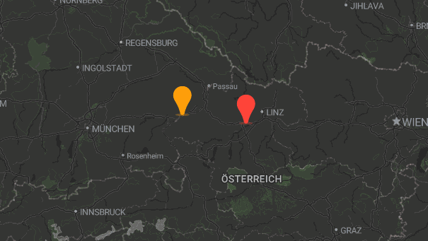 Map of company locations