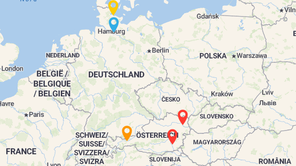 Map of company locations