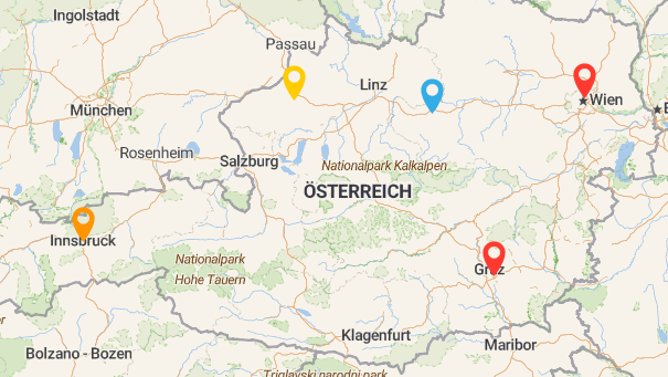 Map of company locations