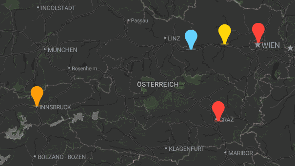 Map of company locations