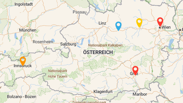 Map of company locations