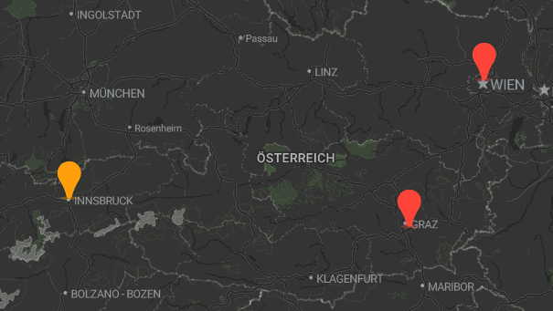 Map of company locations