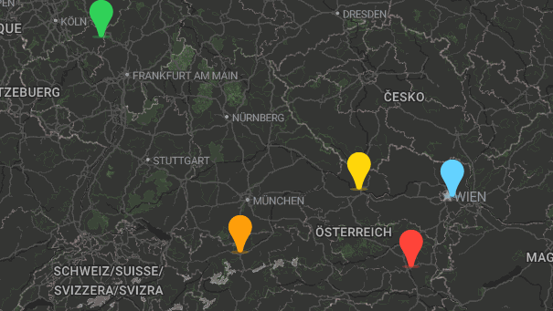 Map of company locations