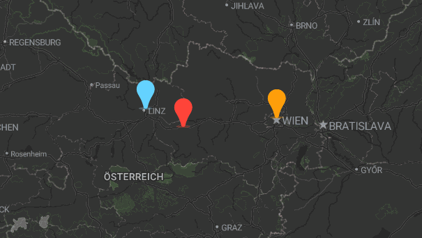 Map of company locations