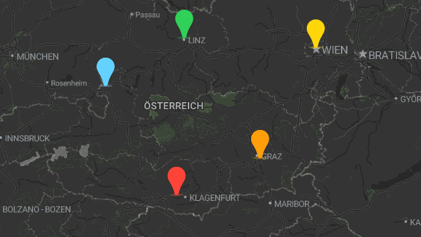 Map of company locations