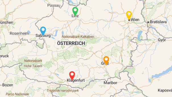 Map of company locations