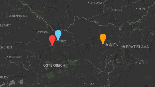 Map of company locations