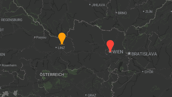 Map of company locations