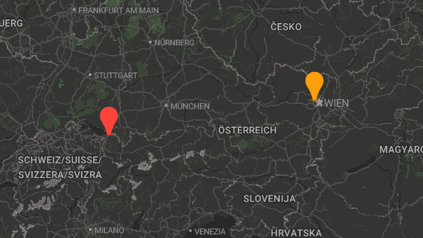 Map of company locations