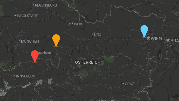 Map of company locations