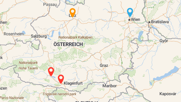 Map of company locations