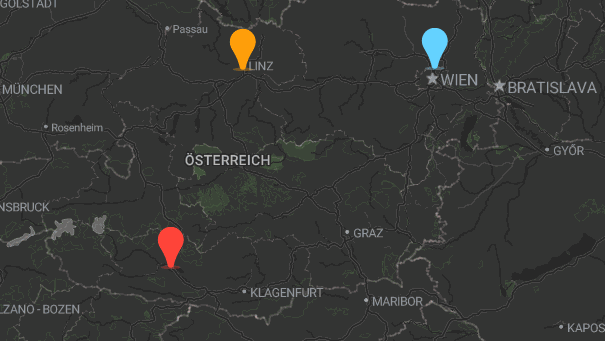 Map of company locations