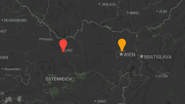 Map of company locations