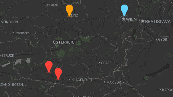 Map of company locations