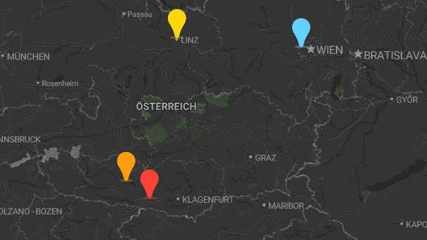 Map of company locations