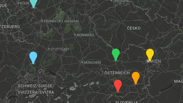 Map of company locations