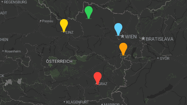 Map of company locations