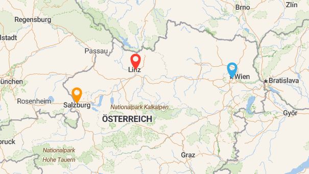 Map of company locations