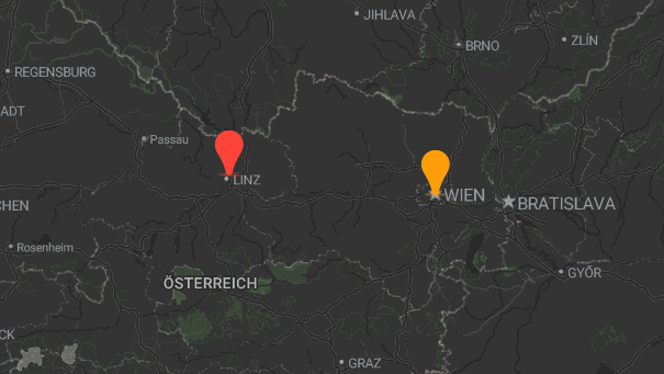 Map of company locations