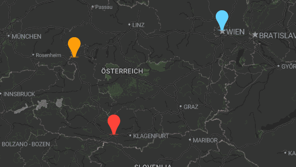 Map of company locations