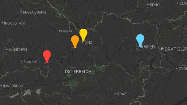 Map of company locations