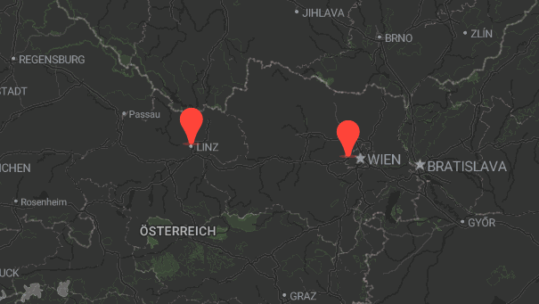 Map of company locations