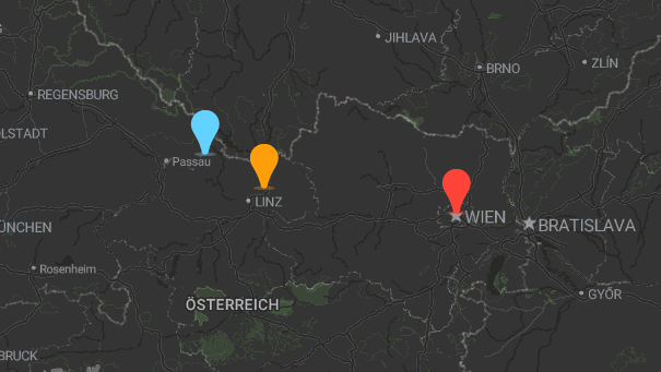 Map of company locations