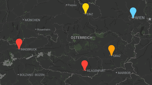 Map of company locations