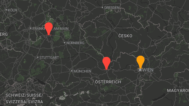 Map of company locations